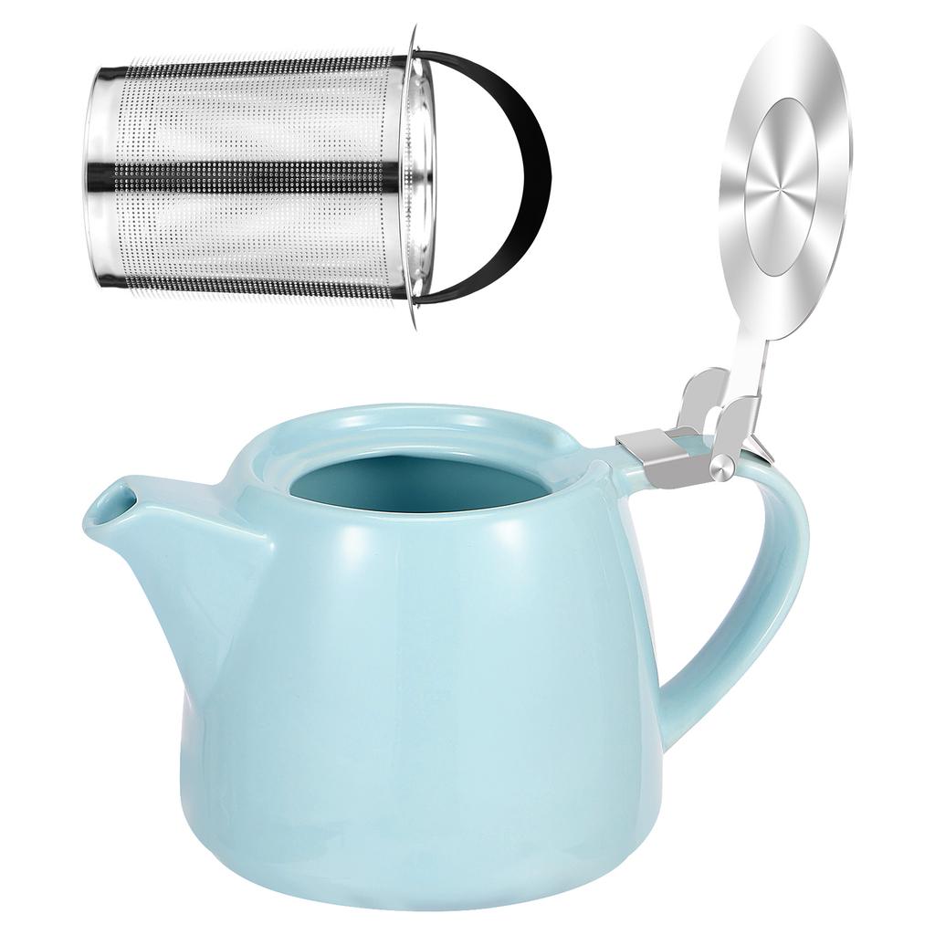 550ml Keramik-Teekanne mit abnehmbarem Tee-Sieb, japanischer Stil, Porzellan-Teekanne, glatte Oberfläche, Keramik-Teekessel für zu Hause