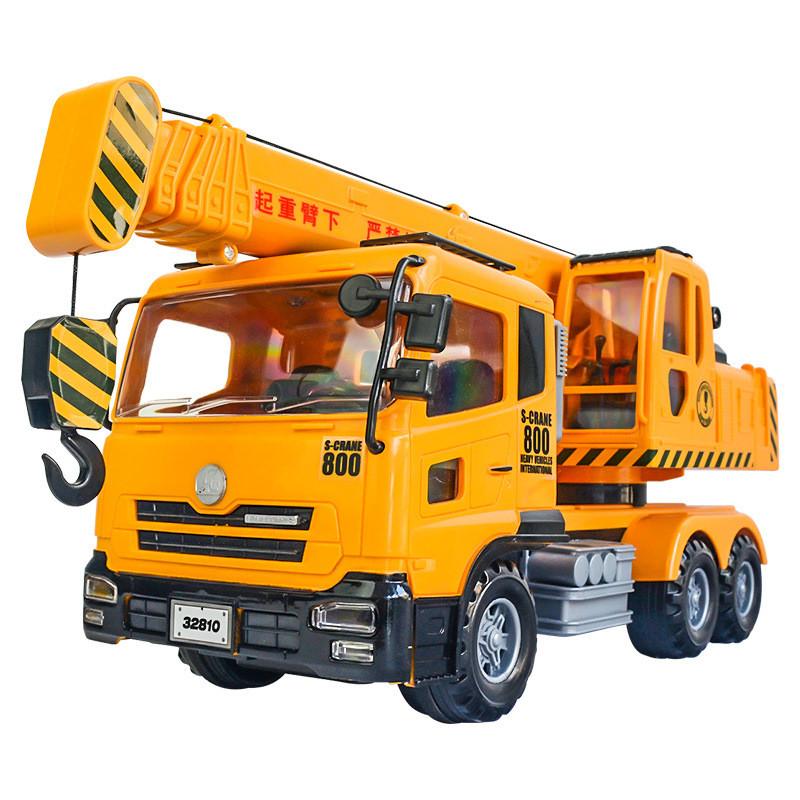 Kids Engineering Car With Large Crane And Inertia Function For Learning Play