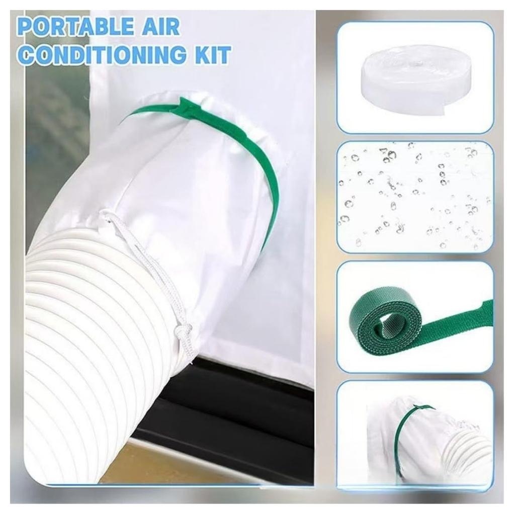 Window Air Conditioner Window Cloth Sealing with Window Frame and 90cm Seal, Plate, Waterproof, Insulated, Light-Transmitting, [Product]