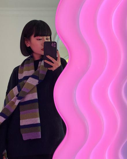 Winter Rainbow Striped Scarf Set: Sweet and Cool Girl's Winter Essential