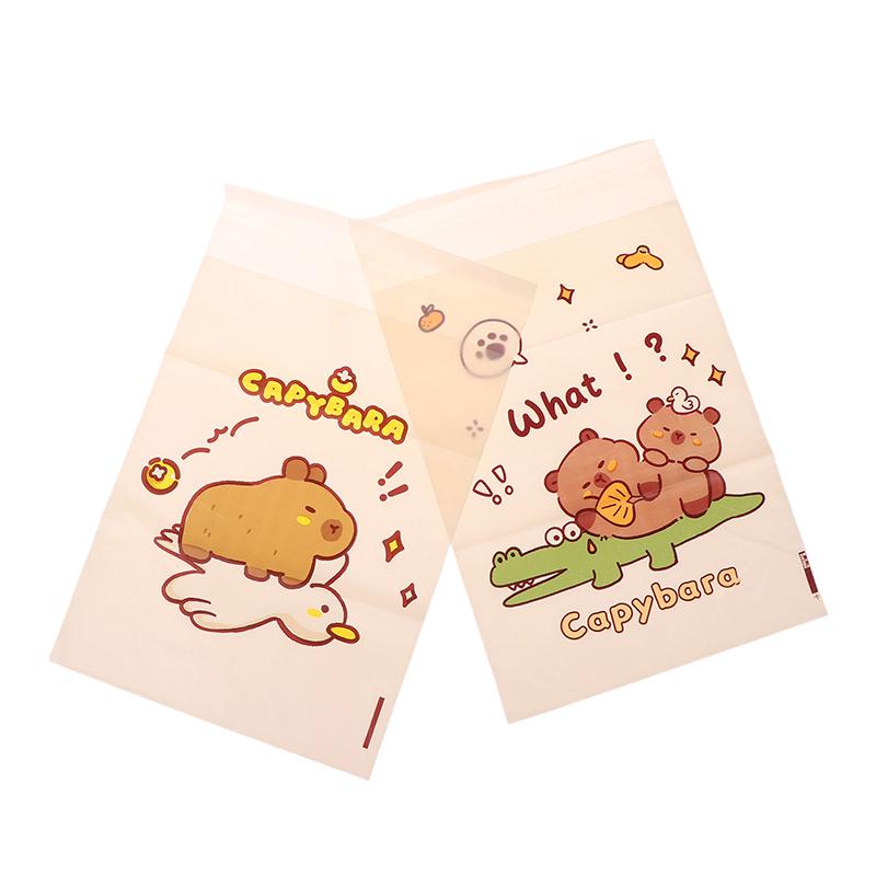 15/30Pcs Portable Universal Auto Door Seat Household Thickened Desktop Trash Can Cartoon Capybara Car Disposable Garbage Bag