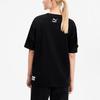 Puma Logo Print Short Sleeve T-Shirt Unisex Tops Black 595559-01