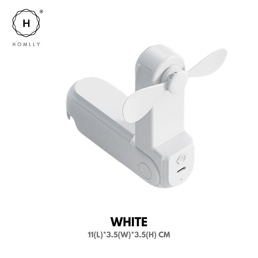 Homlly 5 in 1 Portable Handheld Pocket Fan with Power Bank, Flash Light, Mirror & Mobile Phone Holder X3PCS