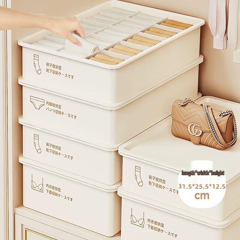 JiaDu Divided Drawer Underwear Organizer Box