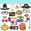 Halloween Skeleton Pumpkin Photo Props With Paper Material For Party Decorating