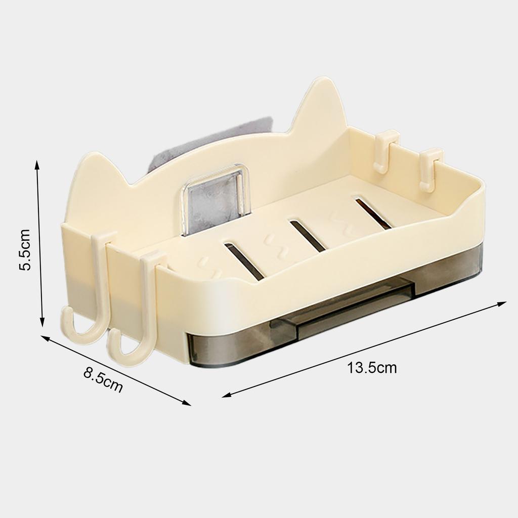 Wall Mounted Soap Holder Hole Shape Drainage Soap Dish Holder for Bathroom