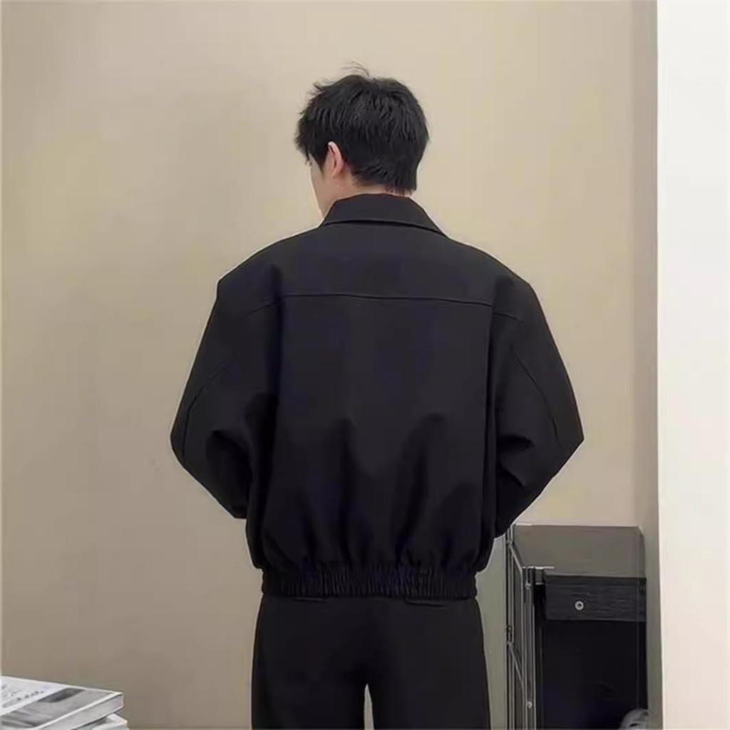 American Men's Spring and Autumn Bomber Jacket - Trendy, Loose-Fit High Street Baseball Style