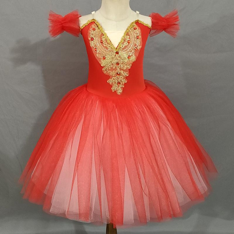 

Ballet Dress Long Classical Red Tutu Dress Girls Ballet Dress Little Swan Children s Dance Performance Giselle Costumes 160 білий