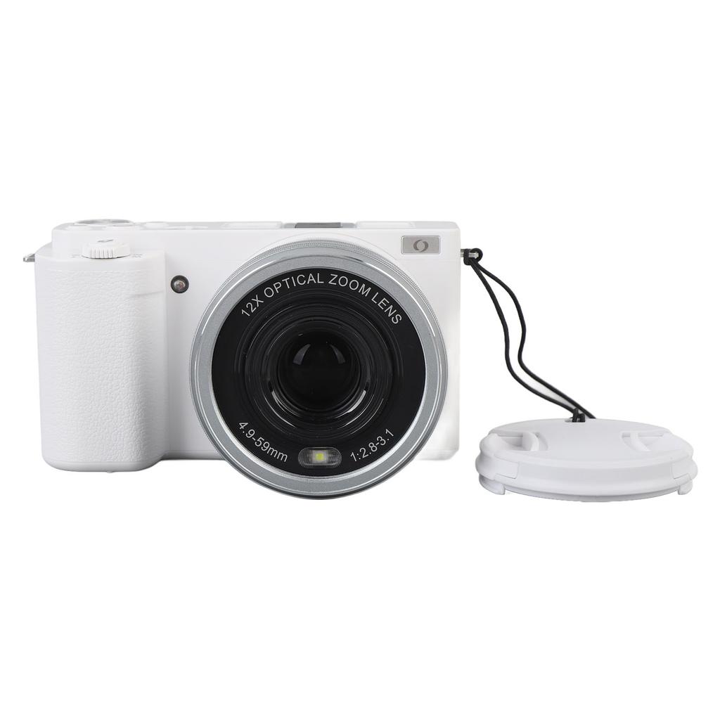 4K Digital Camera for Photography Autofocus 64MP Compact Travel Video Camera with 12X Digital Zoom