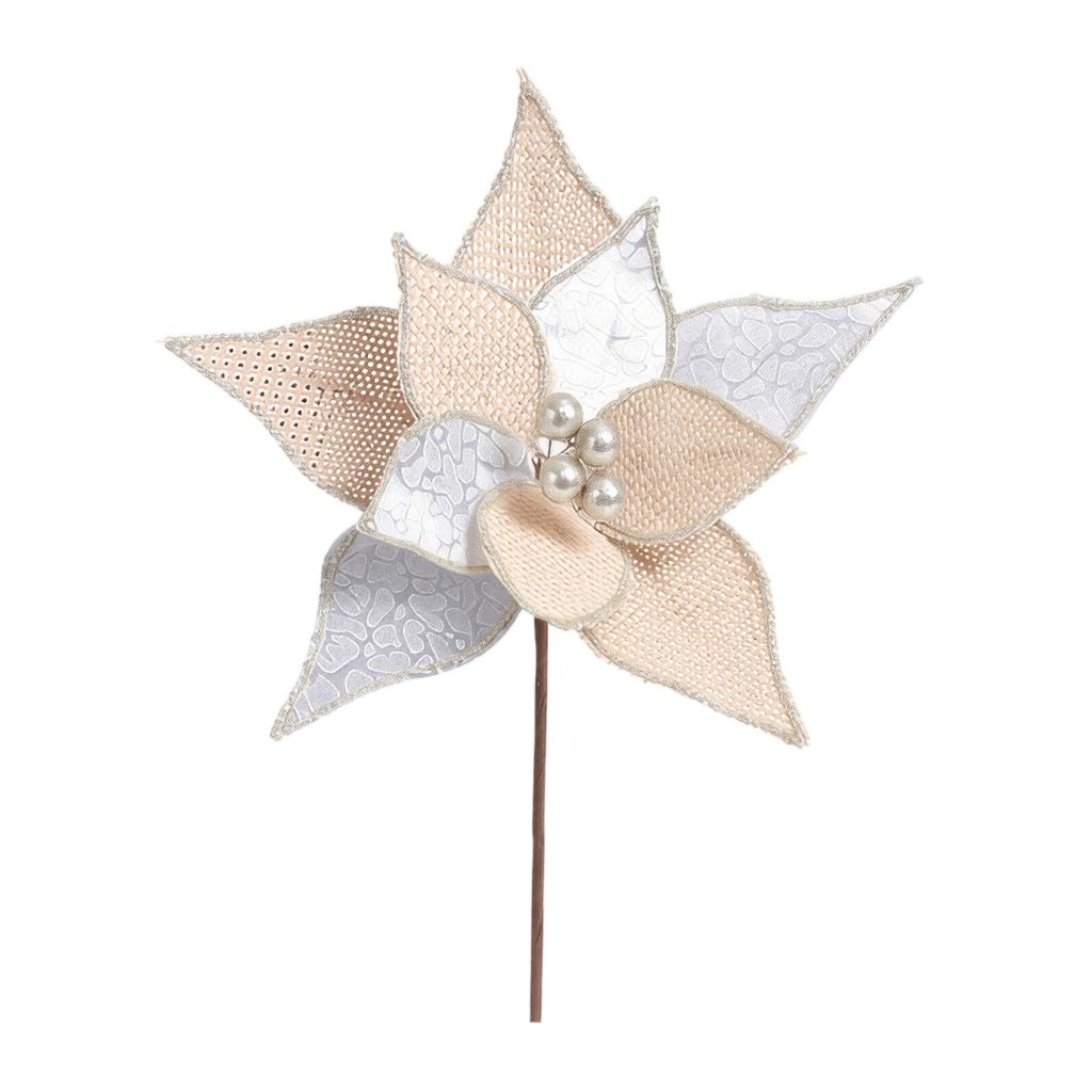 Artificial Christmas Flower Picks for Tree, Wreath, Wedding and Shopping Mall Decoration