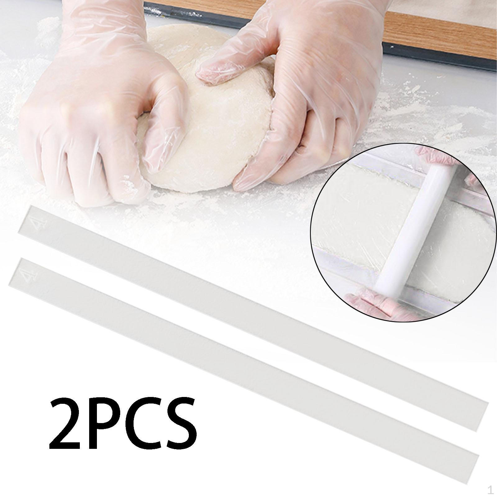 

2 шт. полоски для измерения теста, направляющие скалки, проставки 40 см Thickness 4mm