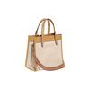 Coach Field Fabric With Cow Leather Tote Bag, Shopping Bag, Crossbody Bag, Shoulder Bag Small Women's Khaki Multicolor CH740-B4VPJ