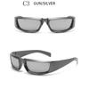 Y2K Sonnenbrillen für Damen Herren Unisex Steampunk Sport Punk Brillen Mode Zukunftsstil