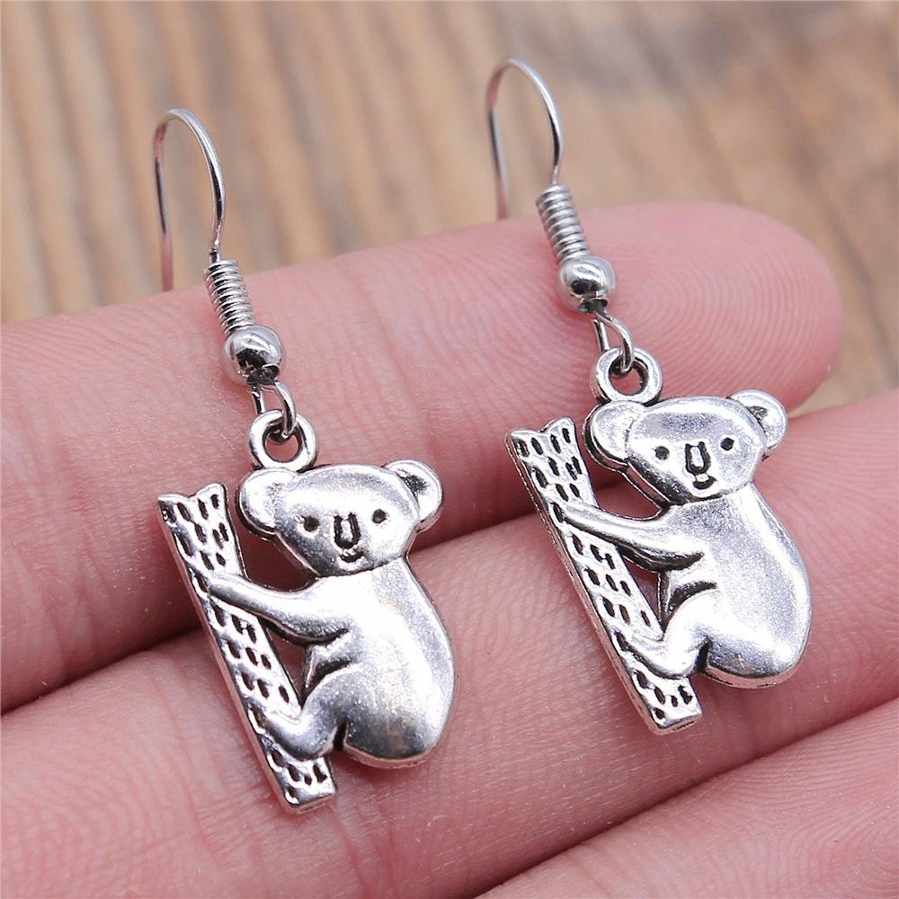 50 Styles Animal Pendant Dangle Earrings Drop Earrings Antique Silver Color Plated Unicorn Horse Elephant Snake Tiger Earrings