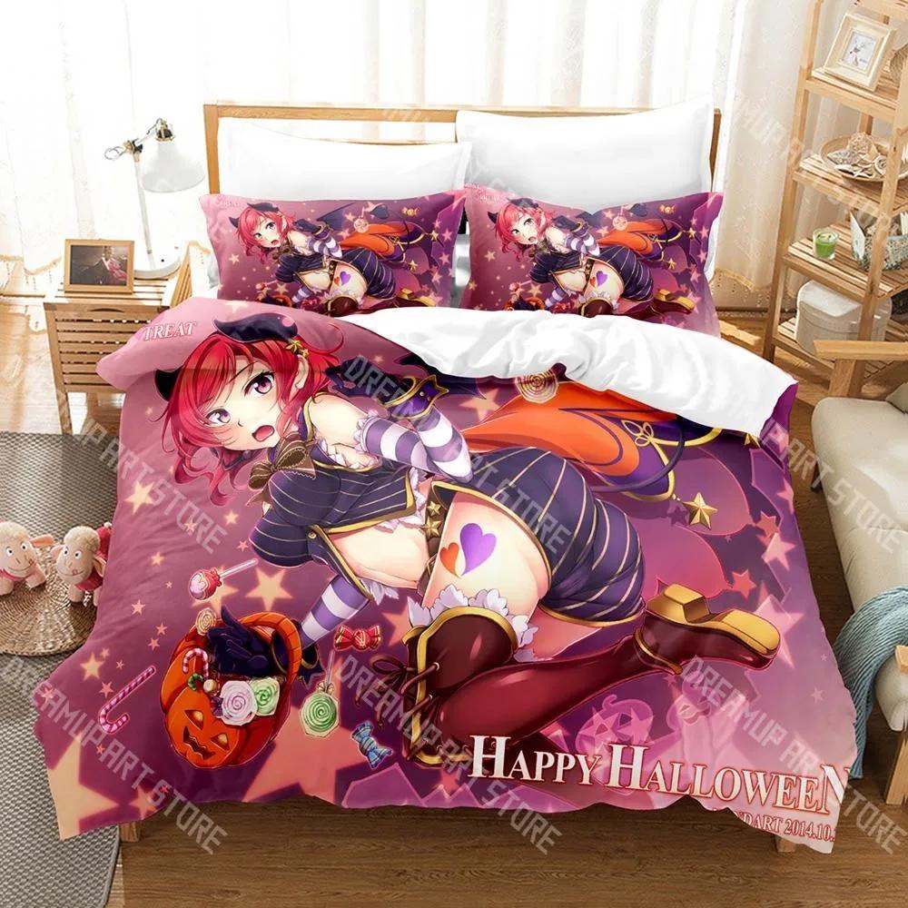 3D Print Anime Love Live! Bedding Set Cartoon Anime three-piece set Adult Kid Bedroom Duvetcover Sets