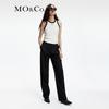 MO&Co. Women's Washable Merino Wool Blend High-Waisted Trousers