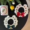 Pet Collars Christmas Pet Necklaces Cats Dogs Bells Reindeer Yarn Woven Scarves Dog Accessories for Small Dogs Puppy