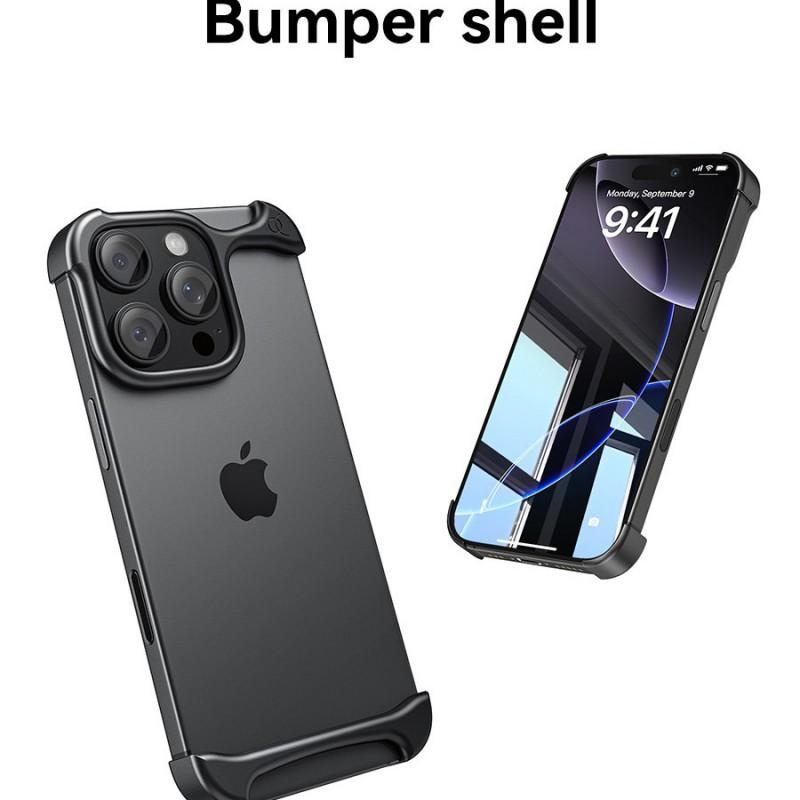 Metal Corner Bumper Phone Case IPhone 16 Pro Max 15 14 13 Shockproof Slim Fit Cover