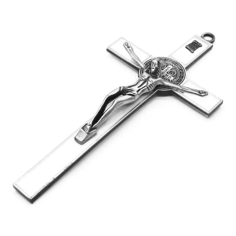 1 Pièce Reliques d'Église Jésus sur le Support Croix Murale Crucifix Antique Décor de Chapelle Domestique