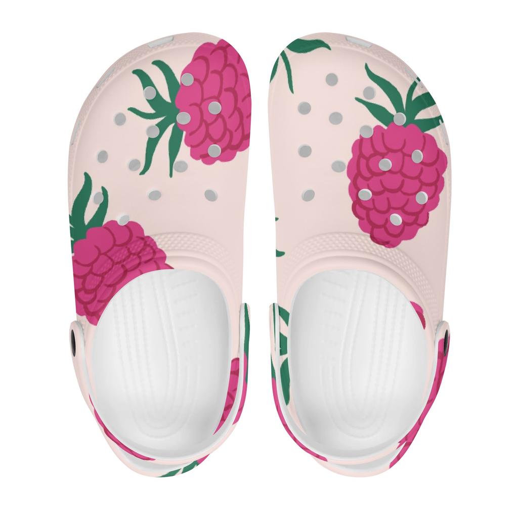 White Printed EVA Clogs for Women Men Soft Sole Lightweight Slip On Casual Footwear Soft Sole Summer Sandals Everyday Wear