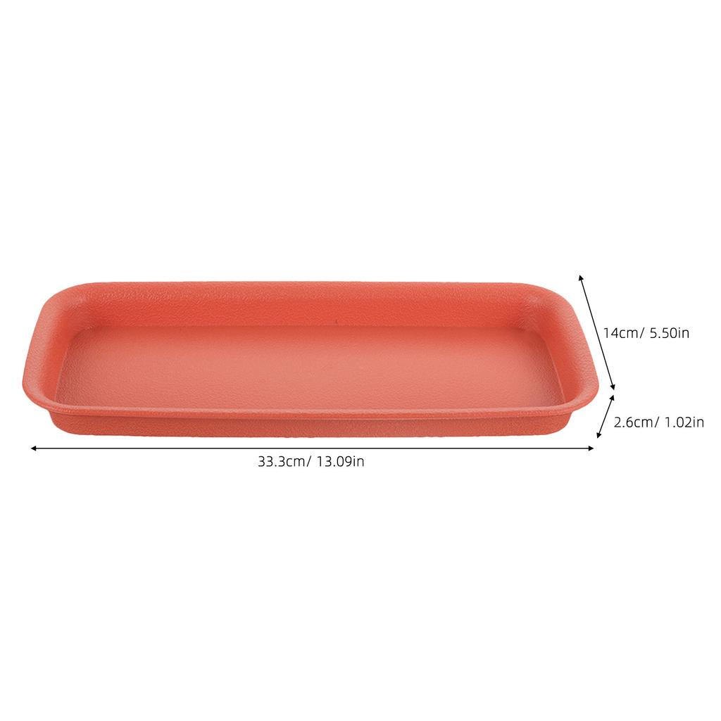 2Pcs Rectangular Plastic Plant Saucer Tray for Flower Pots Drip Proof Water Catcher Indoor Outdoor Gardening Accessory Drain