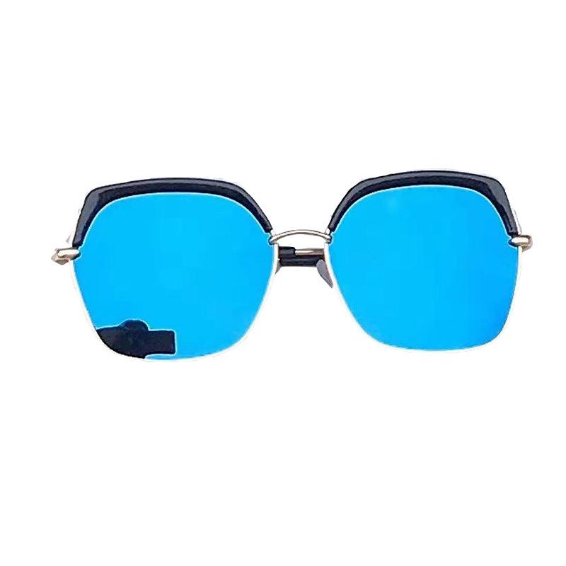 Stall Large Frame Sunglasses Metal Trend Color Film Colorful Women'S Sunglasses
