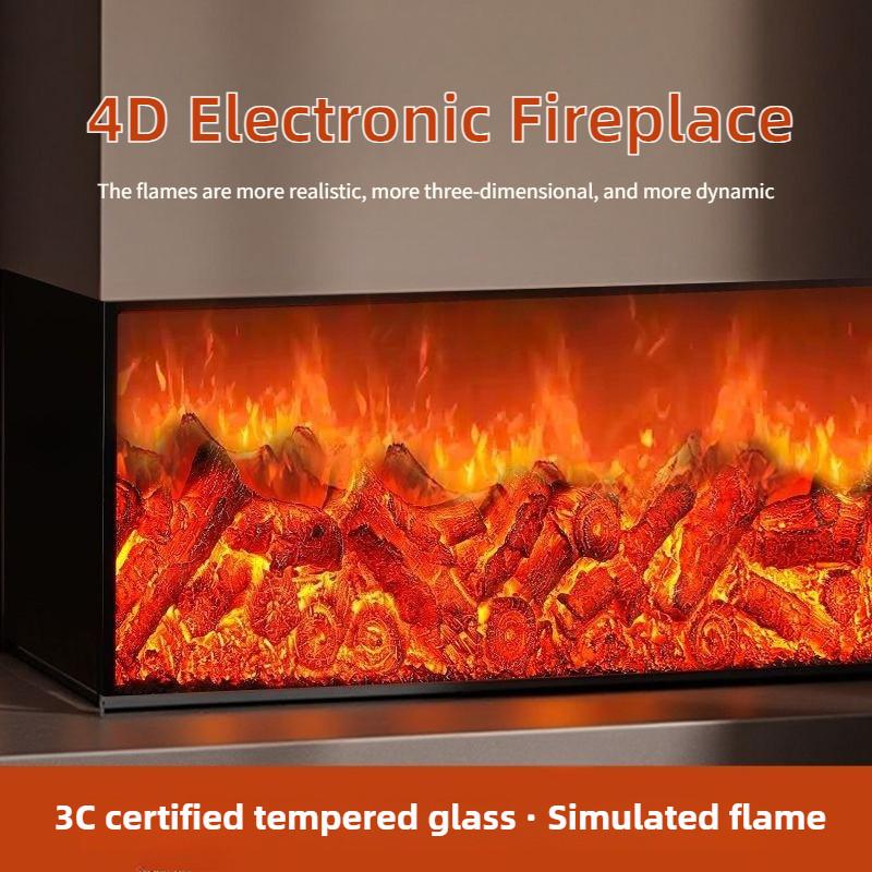 LED Simulation Flame European Style Electric Fireplace Embedded Decorative Cabinet Home Heater Hotel 4D Electronic Fireplace