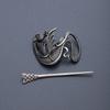 Viking Wolf Moon Hairpin Gothic Headpiece Bohemian Hair Accessories Set for Women