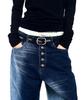 AAKAM Needlework Studded Belt (Black)