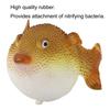Aquarium Puffer Fish Luminous Simulation Rubber Fish with Suction Cup for Fish  S