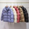 Winter New Women's Clothing Light Thermal Stand-up Collar Short Thickened Down Jacket White Duck Down Bread Jacket