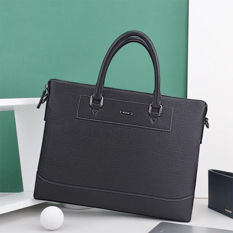 Мужской деловой портфель Plover из натуральной кожи