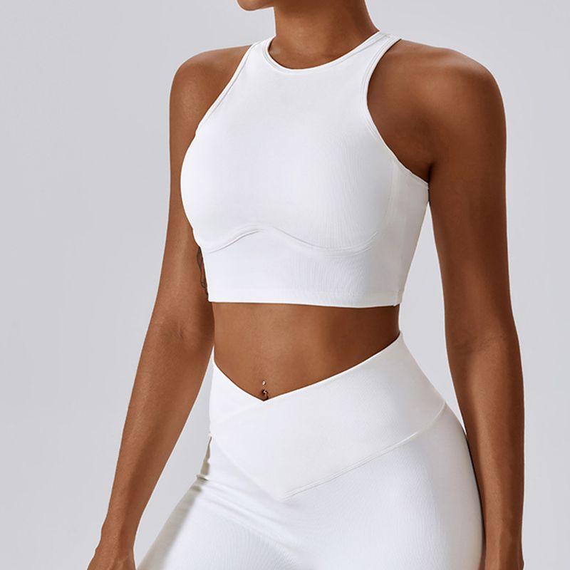 High-Intensity Sports Intimates Women's Anti-Shock and Anti-SAG Running Yoga Vest Workout Bra Outwear Beautiful Back Tank-Top