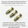 30/50/100Pcs Short Expansion Screw Set for Cabinet Hinge Repair&Stripped Thread Restoration