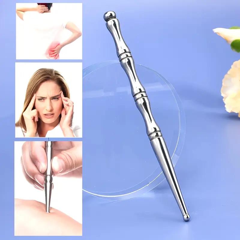 Double-headed Portable Stainless Steel Acupoint Massage Pen Ear Acupoint Massage Body Acupoint Pen Tool Earlobe Massage Stick