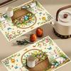 Of 2, 4, Or 6 Modern Placemats Featuring an Easter Design, Perfect for Enhancing The Beauty of Your Restaurant Or Kitchen