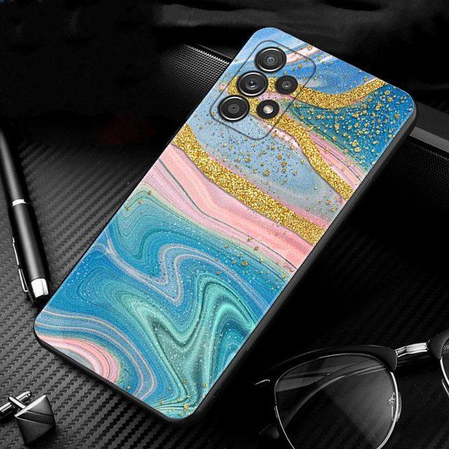 Fall für Samsung Galaxy A71 A51 A41 A12 A21s A23 A52 A72 A22 A03s A52s A53 A73 A32 A33 A13 Schönheit Marmor Gold Textur Quicksan