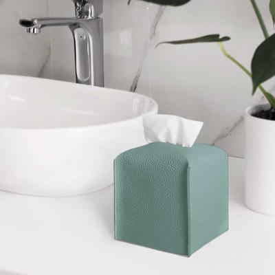 Leather Tissue Box Cover Leather Tissue Box Organizer Holder For Home Living Room Table