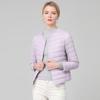 Autumn and winter new light down jackets women wear short round neck down jackets collarless women's clothing warm liner slim