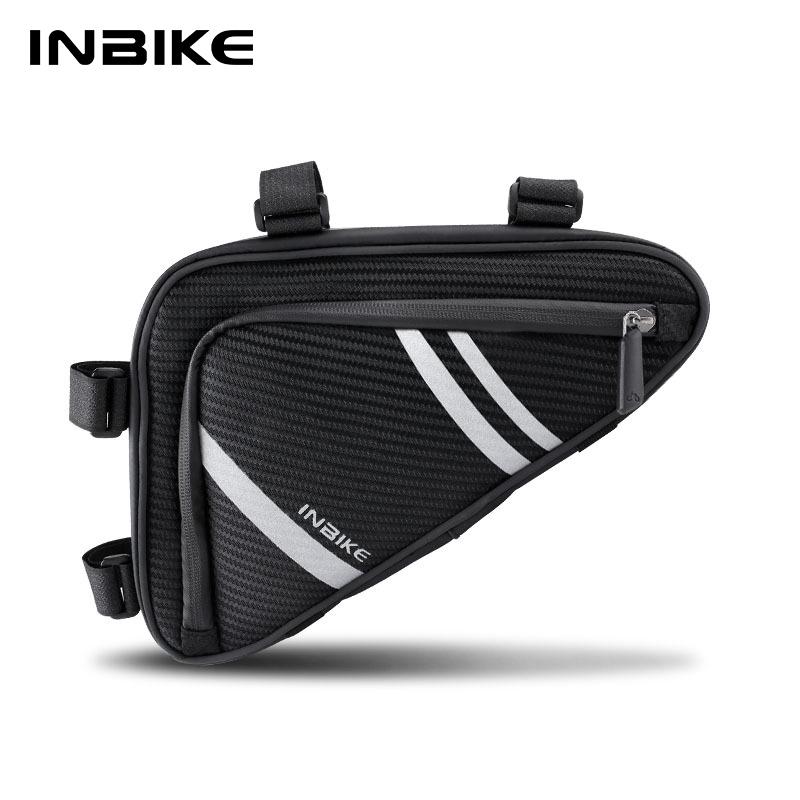 INBIKE Portable Mini Bicycle Frame Bag Waterproof Top Tube Saddle Hang Bag for Mountain Road Bike Saddle Bag Cycling Accessories чёрный