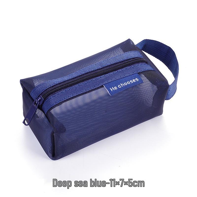 Three-Dimensional Nylon Mesh Coin and Key Pouch with Card Holder