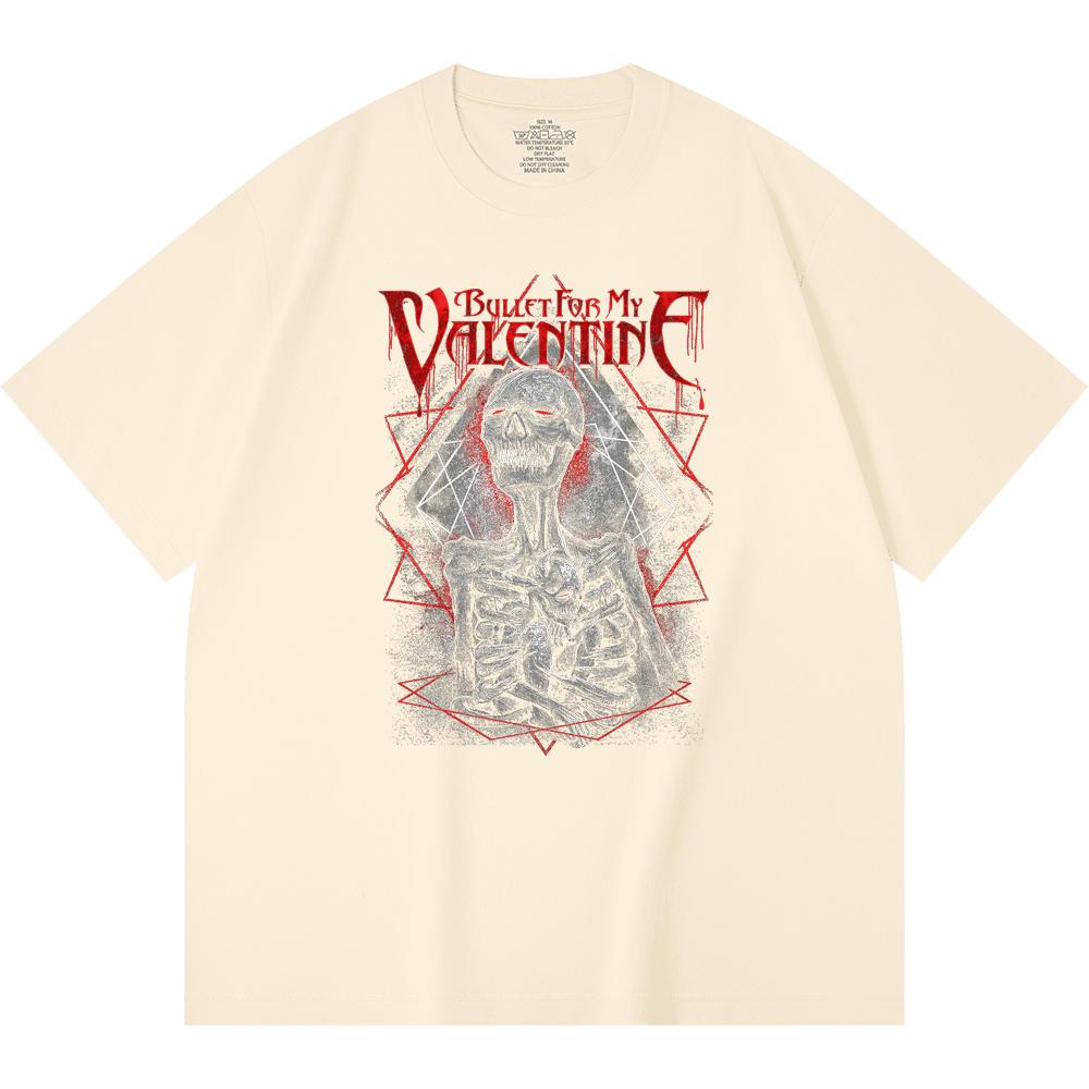 230 Gsm 100% Cotton Heavy Metal T-Shirt Rock Band Popular Music Print Unisex Heavy Cotton T Shirt