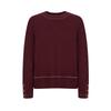 JUZI Annakou Women's Loose Fit Round Neck Wool Blend Lurex Knit Sweater