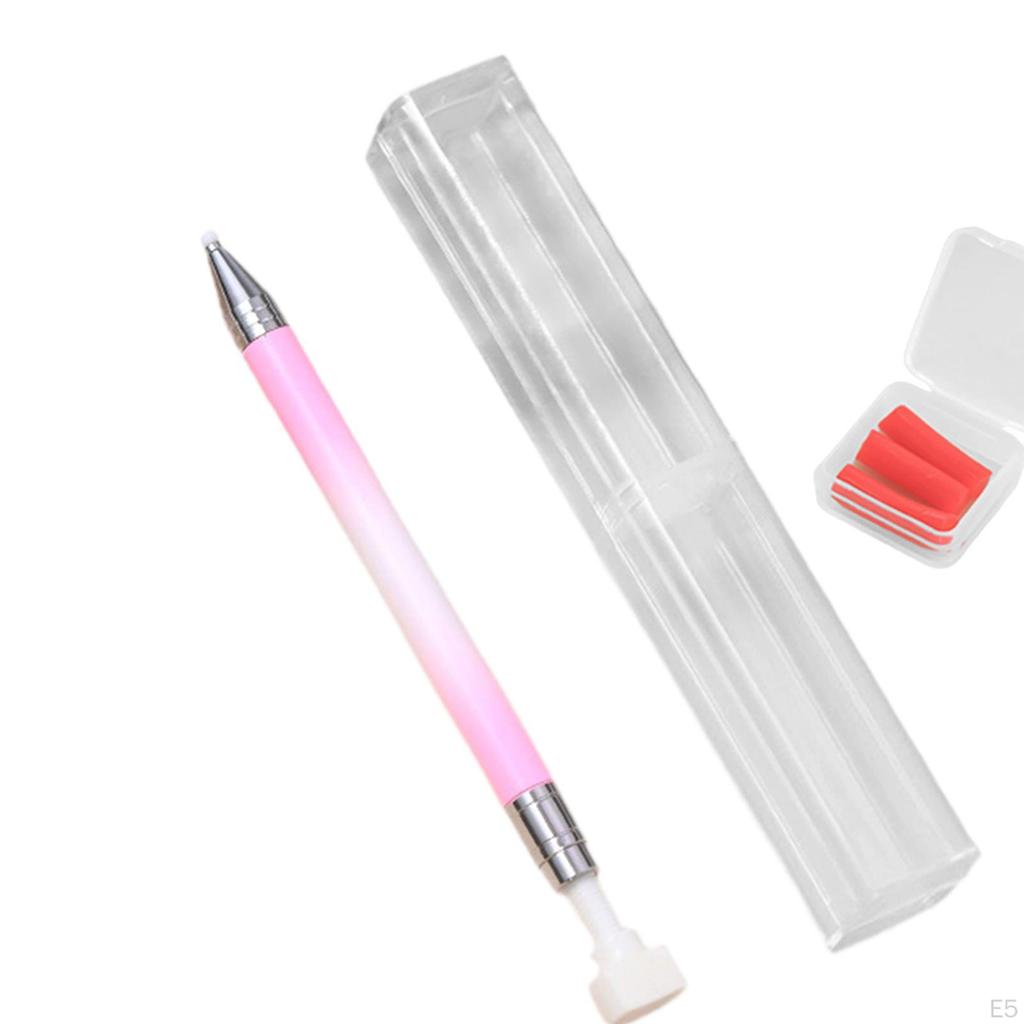 Rhinestone Picker Dotting Pen DIY Nail Art Tool Compact Multiuse Adjustable Refillable Replaceable