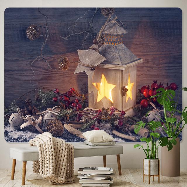 

Счастливого Рождества настенный декор в стиле хиппи, украшение для дома, фоновая ткань, большой размер, гобелен, богемное украшение, дорожный матрас 95x70cm