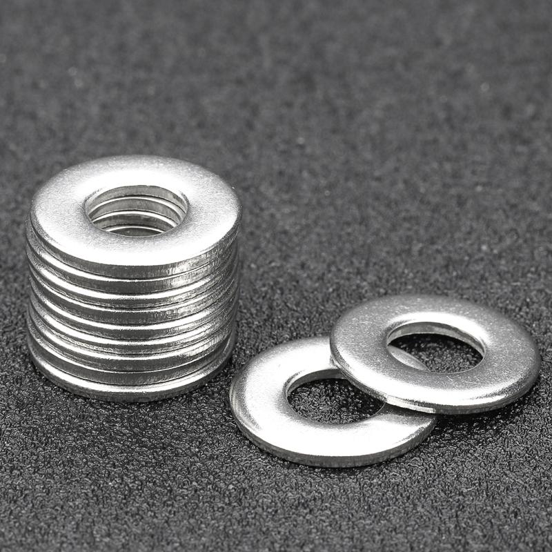 1-100pcs Flat Washer M2 M2.5 M3 M4 M5 M6 M8 M10 M12 M14 M16 M18 M20 M22 M27 Stainless Steel Washers Plain Washer Gaskets DIN125