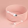 Liquid Silicone Data Cable with Lamps 3A Super Fast Charging Cable Cord Support Data Transmission for Tablets PC