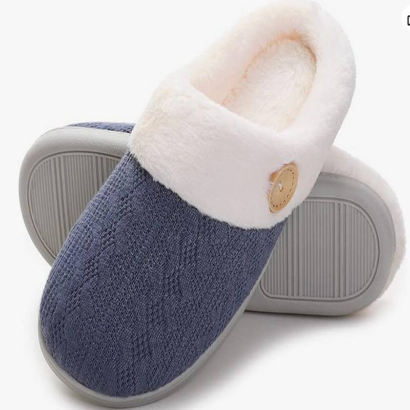 Autumn and Winter Cotton Slippers Female Couple Warm Shoes Cute Plush Home Indoor and Outdoor Cotton Shoes Confinement Shoes
