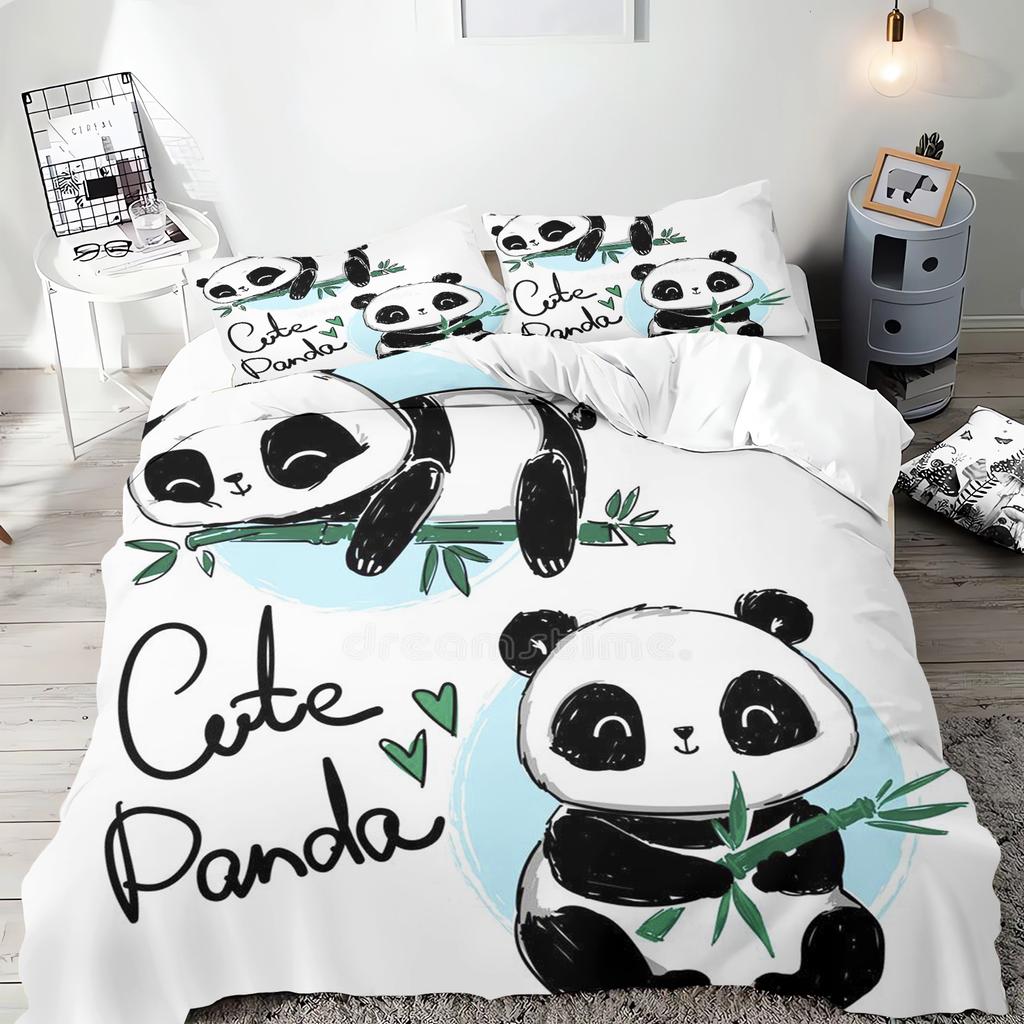 Anime Cute Cartoon Duvet Cover Home Pillowcase Set Adult Bedroom Children Comforter Bedding