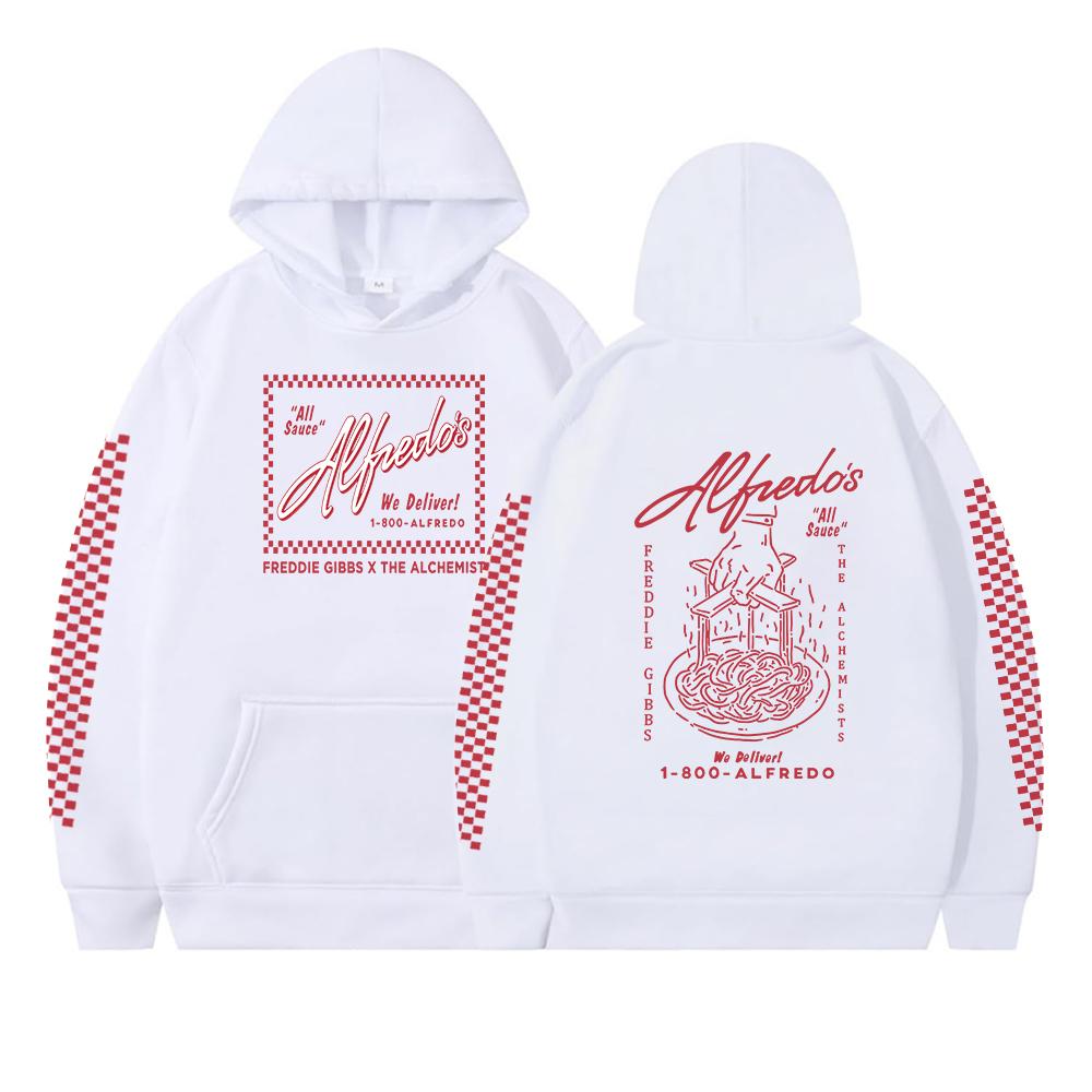Freddie Gibbs und The Alchemist's Alfredo Hoodie – Neuer Musik-Alfredo-Hoodie für Damen und Herren, Langarm, Streetwear, Hip-Hop-Sweatshirt